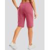 imageG Gradual Bermuda Shorts for Women with Pockets 12quot Knee Length Womens High Waisted Stretch Long Shorts Walking CasualBriar Rose