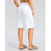 imageG Gradual Bermuda Shorts for Women with Pockets 12quot Knee Length Womens High Waisted Stretch Long Shorts Walking CasualCwhite