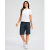 imageG Gradual Bermuda Shorts for Women with Pockets 12quot Knee Length Womens High Waisted Stretch Long Shorts Walking CasualDark Grey