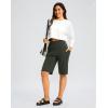 imageG Gradual Bermuda Shorts for Women with Pockets 12quot Knee Length Womens High Waisted Stretch Long Shorts Walking CasualOlive
