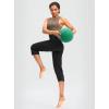 imageG Gradual Capri Pants for Women High Waist Workout Yoga Pants with Pockets Tummy Control Leggings Crop StraightBlack