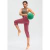 imageG Gradual Capri Pants for Women High Waist Workout Yoga Pants with Pockets Tummy Control Leggings Crop StraightBriar Rose
