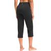 imageG Gradual Capri Pants for Women High Waist Workout Yoga Pants with Pockets Tummy Control Leggings Crop StraightCharcoal