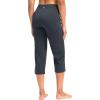 imageG Gradual Capri Pants for Women High Waist Workout Yoga Pants with Pockets Tummy Control Leggings Crop StraightDusty Blue