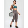 imageG Gradual Capri Pants for Women High Waist Workout Yoga Pants with Pockets Tummy Control Leggings Crop StraightDusty Grey