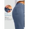 imageG Gradual Capri Pants for Women High Waist Workout Yoga Pants with Pockets Tummy Control Leggings Crop StraightGrey Blue