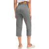 imageG Gradual Capri Pants for Women High Waist Workout Yoga Pants with Pockets Tummy Control Leggings Crop StraightLight Grey