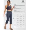 imageG Gradual Capri Pants for Women High Waist Workout Yoga Pants with Pockets Tummy Control Leggings Crop StraightNavy