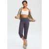 imageG Gradual Capri Pants for Women High Waist Workout Yoga Pants with Pockets Tummy Control Leggings Crop StraightPurple