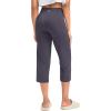 imageG Gradual Capri Pants for Women High Waist Workout Yoga Pants with Pockets Tummy Control Leggings Crop StraightPurple