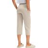 imageG Gradual Capri Pants for Women High Waist Workout Yoga Pants with Pockets Tummy Control Leggings Crop StraightTaupe