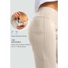 imageG Gradual Capri Pants for Women High Waist Workout Yoga Pants with Pockets Tummy Control Leggings Crop StraightTaupe