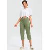 imageG Gradual Capri Pants for Women High Waist Workout Yoga Pants with Pockets Tummy Control Leggings Crop StraightVibrant Green