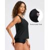 imageG Gradual Tankini Tops for Women High Neck Swimsuits Swim Top Modest Bathing Suit Swimwear Tank Top only No BottomBlack