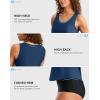 imageG Gradual Tankini Tops for Women High Neck Swimsuits Swim Top Modest Bathing Suit Swimwear Tank Top only No BottomDark Blue