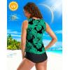 imageG Gradual Tankini Tops for Women High Neck Swimsuits Swim Top Modest Bathing Suit Swimwear Tank Top only No BottomLeaf