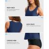 imageG Gradual Tankini Tops for Women High Neck Swimsuits Swim Top Modest Bathing Suit Swimwear Tank Top only No BottomNavy