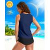 imageG Gradual Tankini Tops for Women High Neck Swimsuits Swim Top Modest Bathing Suit Swimwear Tank Top only No BottomNavy