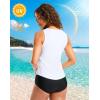 imageG Gradual Tankini Tops for Women High Neck Swimsuits Swim Top Modest Bathing Suit Swimwear Tank Top only No BottomWhite