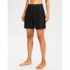 imageG Gradual Womens 7quot Long Swim Board Shorts High Waisted Quick Dry Beach Swimming Shorts for Women with Liner PocketsBlack