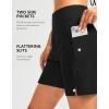 imageG Gradual Womens 7quot Long Swim Board Shorts High Waisted Quick Dry Beach Swimming Shorts for Women with Liner PocketsBlack