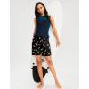 imageG Gradual Womens 7quot Long Swim Board Shorts High Waisted Quick Dry Beach Swimming Shorts for Women with Liner PocketsBlack Floral