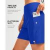 imageG Gradual Womens 7quot Long Swim Board Shorts High Waisted Quick Dry Beach Swimming Shorts for Women with Liner PocketsBlue