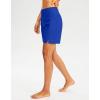imageG Gradual Womens 7quot Long Swim Board Shorts High Waisted Quick Dry Beach Swimming Shorts for Women with Liner PocketsBlue