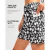imageG Gradual Womens 7quot Long Swim Board Shorts High Waisted Quick Dry Beach Swimming Shorts for Women with Liner PocketsD White Flower