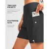imageG Gradual Womens 7quot Long Swim Board Shorts High Waisted Quick Dry Beach Swimming Shorts for Women with Liner PocketsDark Grey