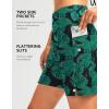 imageG Gradual Womens 7quot Long Swim Board Shorts High Waisted Quick Dry Beach Swimming Shorts for Women with Liner PocketsLeaf