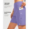 imageG Gradual Womens 7quot Long Swim Board Shorts High Waisted Quick Dry Beach Swimming Shorts for Women with Liner PocketsLight Purple