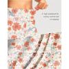 imageG Gradual Womens 7quot Long Swim Board Shorts High Waisted Quick Dry Beach Swimming Shorts for Women with Liner PocketsOrange Flower
