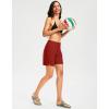 imageG Gradual Womens 7quot Long Swim Board Shorts High Waisted Quick Dry Beach Swimming Shorts for Women with Liner PocketsRed