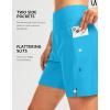 imageG Gradual Womens 7quot Long Swim Board Shorts High Waisted Quick Dry Beach Swimming Shorts for Women with Liner PocketsSky Blue