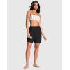 imageG Gradual Womens 7quot Quick Dry Swim Board Shorts Swimming Bottoms High Waisted Beach Shorts for Women with Liner PocketsBlack