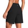 imageG Gradual Womens 7quot Quick Dry Swim Board Shorts Swimming Bottoms High Waisted Beach Shorts for Women with Liner PocketsBlack