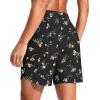 imageG Gradual Womens 7quot Quick Dry Swim Board Shorts Swimming Bottoms High Waisted Beach Shorts for Women with Liner PocketsBlack Floral