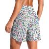 imageG Gradual Womens 7quot Quick Dry Swim Board Shorts Swimming Bottoms High Waisted Beach Shorts for Women with Liner PocketsBoho Flower