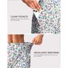 imageG Gradual Womens 7quot Quick Dry Swim Board Shorts Swimming Bottoms High Waisted Beach Shorts for Women with Liner PocketsBoho Flower