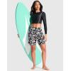 imageG Gradual Womens 7quot Quick Dry Swim Board Shorts Swimming Bottoms High Waisted Beach Shorts for Women with Liner PocketsD White Flower