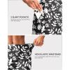 imageG Gradual Womens 7quot Quick Dry Swim Board Shorts Swimming Bottoms High Waisted Beach Shorts for Women with Liner PocketsD White Flower
