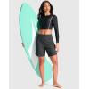 imageG Gradual Womens 7quot Quick Dry Swim Board Shorts Swimming Bottoms High Waisted Beach Shorts for Women with Liner PocketsDark Grey