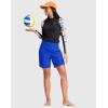 imageG Gradual Womens 7quot Quick Dry Swim Board Shorts Swimming Bottoms High Waisted Beach Shorts for Women with Liner PocketsDazzling Blue