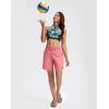 imageG Gradual Womens 7quot Quick Dry Swim Board Shorts Swimming Bottoms High Waisted Beach Shorts for Women with Liner PocketsHyper Pink
