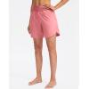 imageG Gradual Womens 7quot Quick Dry Swim Board Shorts Swimming Bottoms High Waisted Beach Shorts for Women with Liner PocketsHyper Pink