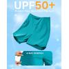imageG Gradual Womens 7quot Quick Dry Swim Board Shorts Swimming Bottoms High Waisted Beach Shorts for Women with Liner PocketsLake Green