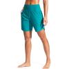 imageG Gradual Womens 7quot Quick Dry Swim Board Shorts Swimming Bottoms High Waisted Beach Shorts for Women with Liner PocketsLake Green