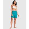 imageG Gradual Womens 7quot Quick Dry Swim Board Shorts Swimming Bottoms High Waisted Beach Shorts for Women with Liner PocketsLake Green