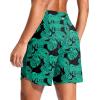 imageG Gradual Womens 7quot Quick Dry Swim Board Shorts Swimming Bottoms High Waisted Beach Shorts for Women with Liner PocketsLeaf
